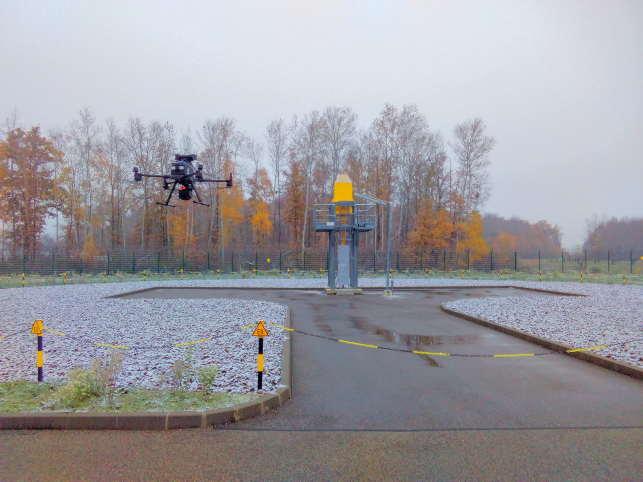 Aeromon drone measuring a GRT Gaz site